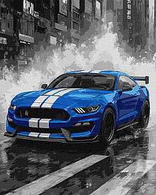 Картина за номерами Синє авто 40*50 см Ідейка KHO 5162