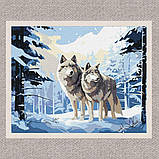 Картина за номерами Тварини. Два вовки 40*50 см Ідейка KHO 6572, фото 2