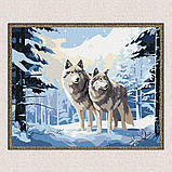Картина за номерами Тварини. Два вовки 40*50 см Ідейка KHO 6572, фото 5