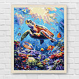 Картина за номерами Пейзаж. Підводний світ - черепаха 40*50 см Ідейка KHO 6660, фото 7