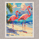Картина за номерами Птахи. Рожеві фламінго 30*40 см Ідейка KHO 6775, фото 2