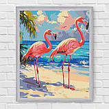 Картина за номерами Птахи. Рожеві фламінго 30*40 см Ідейка KHO 6775, фото 6