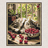 Алмазна мозаїка/вишивка Кошеня на вікні 40*50 см Орігамі OD 3510, фото 5