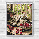 Алмазна мозаїка/вишивка Кошеня на вікні 40*50 см Орігамі OD 3510, фото 6