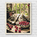 Алмазна мозаїка/вишивка Кошеня на вікні 40*50 см Орігамі OD 3510, фото 7