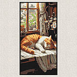 Алмазна мозаїка/вишивка Рудик котик 40*80 см Орігамі OD 5163, фото 4