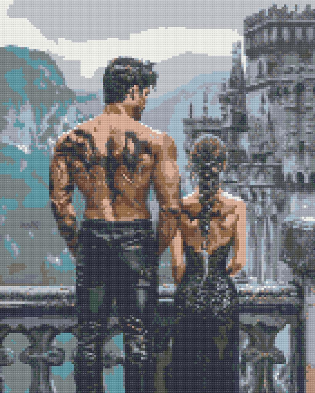 Алмазна мозаїка/вишивка Тіні драконів. Четверте крило 40*50 см Орігамі OD 3521, фото 1