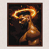 Картина за номерами Люди. Мужній профіль 40*50 см Ідейка KHO 8613, фото 3