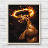 Картина за номерами Люди. Мужній профіль 40*50 см Ідейка KHO 8613, фото 7