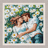 Картина за номерами Люди. Обійми серед квітів 40*40 см Ідейка KHO 8629, фото 2