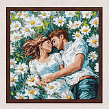 Картина за номерами Люди. Обійми серед квітів 40*40 см Ідейка KHO 8629, фото 3