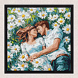 Картина за номерами Люди. Обійми серед квітів 40*40 см Ідейка KHO 8629, фото 4