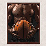 Картина за номерами Люди. Прес баскетболіста 30*40 см Ідейка KHO 8633, фото 3