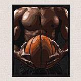 Картина за номерами Люди. Прес баскетболіста 30*40 см Ідейка KHO 8633, фото 4