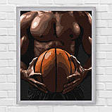 Картина за номерами Люди. Прес баскетболіста 30*40 см Ідейка KHO 8633, фото 6