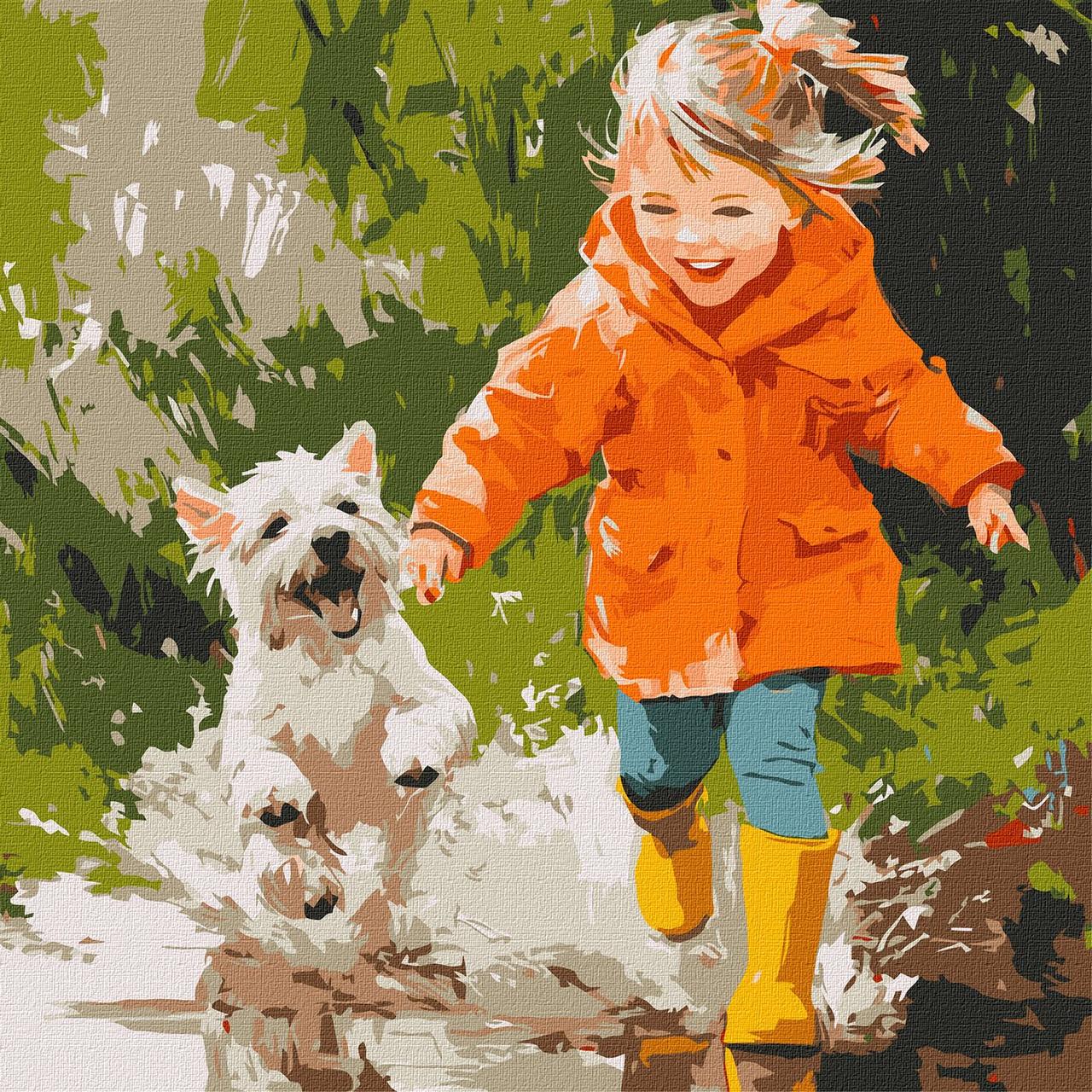 Картина за номерами Люди. Весела прогулянка 40*40 см Ідейка KHO 8635, фото 1