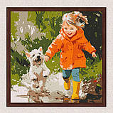 Картина за номерами Люди. Весела прогулянка 40*40 см Ідейка KHO 8635, фото 3