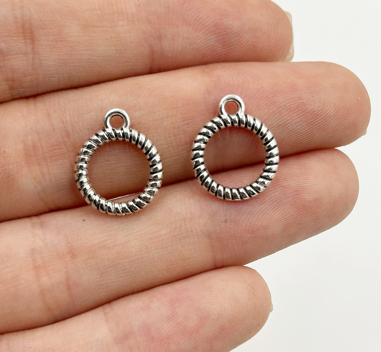 Підвіски на браслет / Упаковка - 10 шт / 15 мм / Срібний, фото 1