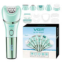 Епілятор VGR 7 в 1 V-756 GREEN - універсальний догляд для гладкої шкіри.