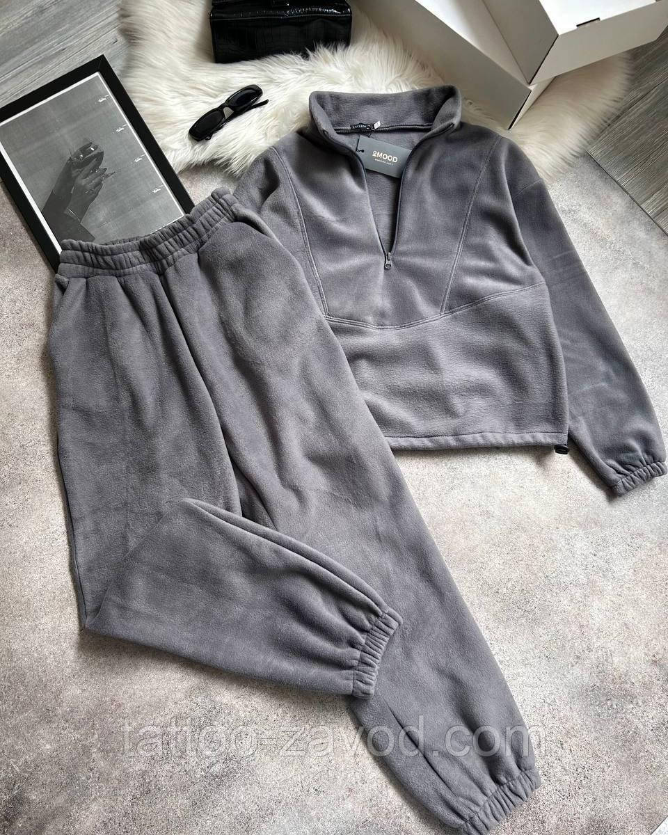 Теплий костюм жіночий двосторонній фліс 42-46 48-52, фото 1