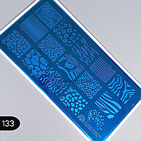 Пластина диск для стемпінгу зебра, леопард, тигр, тигрова, плями, з плямами Global №133