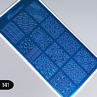 Пластина диск для стемпінгу орнамент, з орнаментом, малюнки, з малюнками Global №141