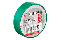 Стрічка ізоляційна Intertool 10 м x 17 x 0.15 мм зелена (IT-0031) (10 шт.)