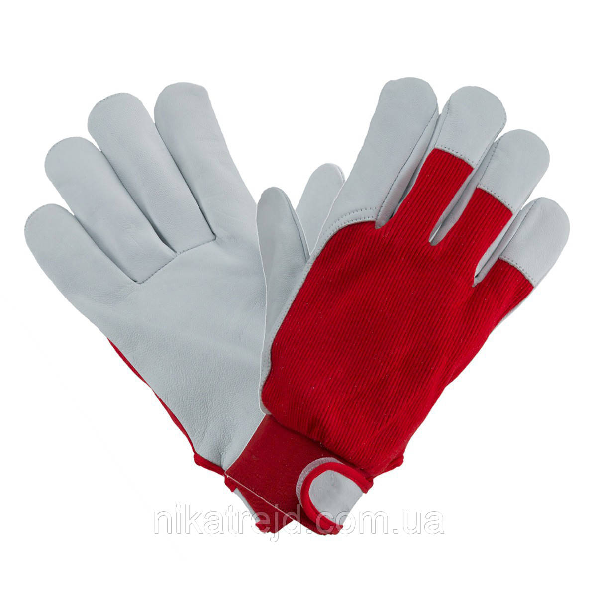 Рукавички з козячій шкіри та бавовни на липучці