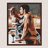 Алмазна мозаїка/вишивка Пристрасний ранок 18+ 40*50 см Ідейка AMO 8171, фото 3