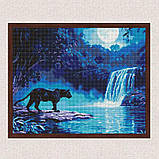 Алмазна мозаїка/вишивка Хижак вночі 40*50 см Ідейка AMO 8184, фото 3