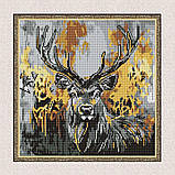 Алмазна мозаїка/вишивка Золотий олень 40*40 см Ідейка AMO 8257, фото 5
