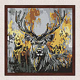 Алмазна мозаїка/вишивка Золотий олень 40*40 см Ідейка AMO 8257, фото 3