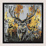 Алмазна мозаїка/вишивка Золотий олень 40*40 см Ідейка AMO 8257, фото 4