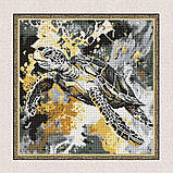 Алмазна мозаїка/вишивка Золота черепаха 40*40 см Ідейка AMO 8262, фото 5