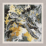 Алмазна мозаїка/вишивка Золота черепаха 40*40 см Ідейка AMO 8262, фото 2