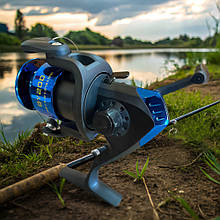 Рибацька карпова котушка з бейтраннером BoyaBy BY200 Синій