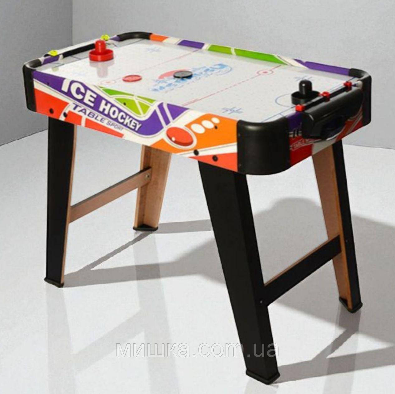Аерохокей на повітряній подушці від батарейок, 68*37*49 см, дитяча настільна гра на ніжках, 3003 +2, фото 1