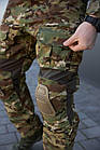 🔥 Тактичні штани з наколінниками "FLEX" (Multicam) нацгвардії, нгу, всу, зсу, мультика, карго, ссо, фото 6