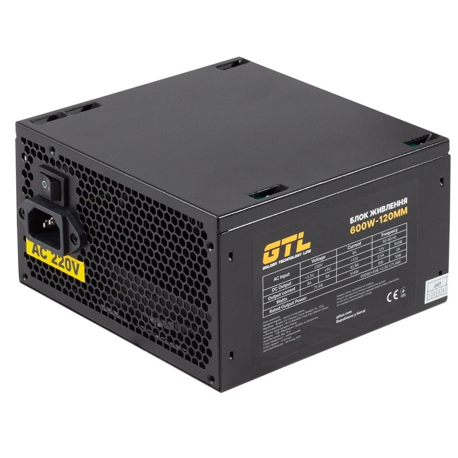 Блок живлення GTL Gaming Star (GTLGS600BK) 600W, фото 1