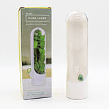 Контейнер для зберігання зелені 25см, HZ-11 / Органайзер для зелені / Ємність для зберігання зелені в холодильнику, фото 10