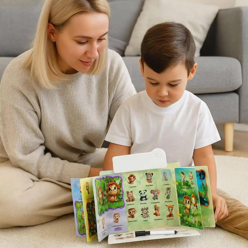 Інтерактивний борд-книга 2в1 з українською озвучкою WToys Арт.70456 "Світ тварин", різнобарвна