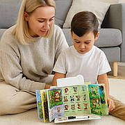 Інтерактивний борд-книга 2в1 з українською озвучкою WToys Арт.70456 "Світ тварин", різнобарвна