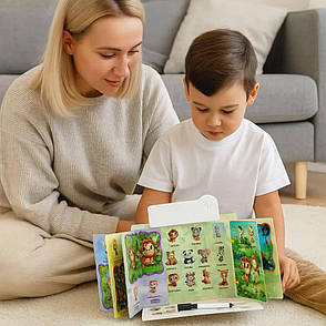 Інтерактивний борд-книга 2в1 з українською озвучкою WToys Арт.70456 "Світ тварин", різнобарвна, фото 1