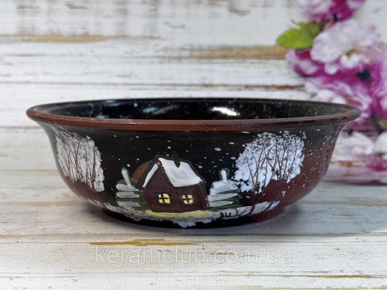 Глиняна миска Керамклуб Зима V 500 мл, фото 1
