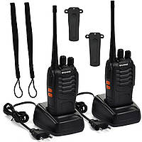 Комплект із двох рацій на 16 каналів, до 6 км, Baofeng BF-888S / Боді рація / Радіостанція з шифруванням