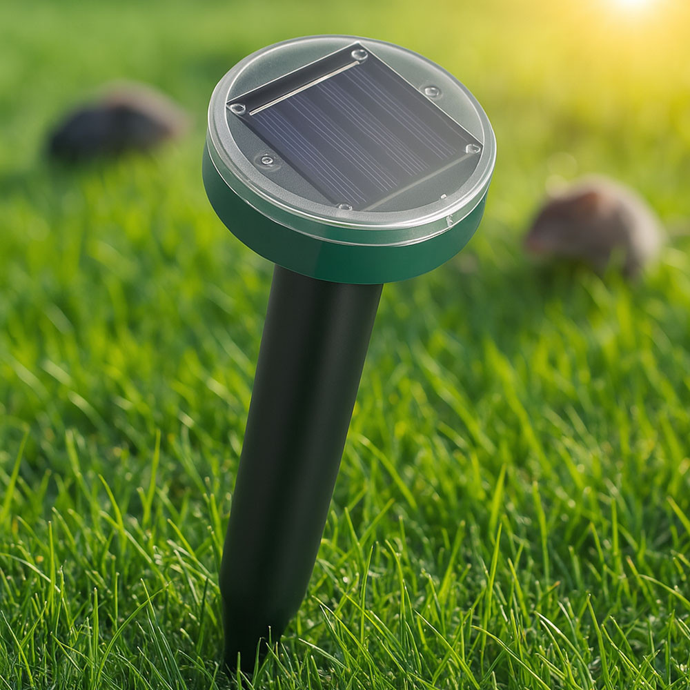 Ультразвуковий відлякувач кротів, комах та гризунів Garden Pro / Відлякувач з сонячною панеллю для саду та городу, фото 1