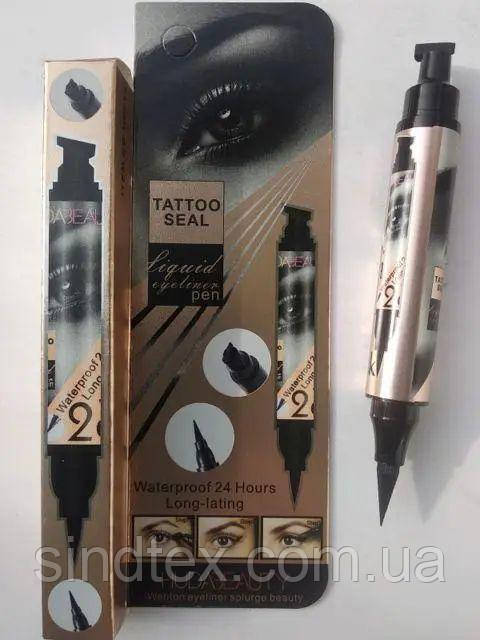 Підводка-маркер для очей HudaBeauty 2в1 "Ідеальна Стрілка" чорна, 5 г