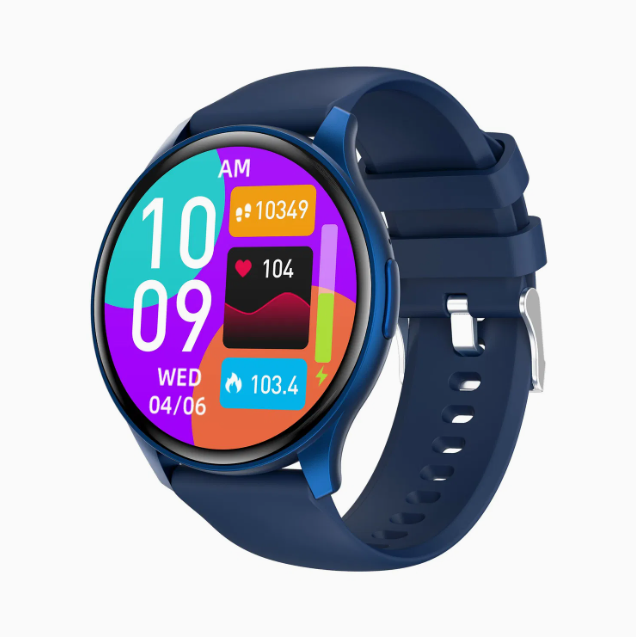 Розумний годинник Hband 1.43 дюйма AMOLED дисплей, Bluetooth виклики, синій