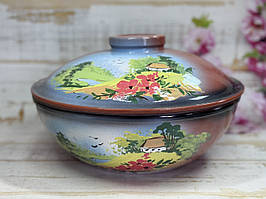 Глиняна пательня V 3 л, h 165 мм, d 280 мм Літо для запікання