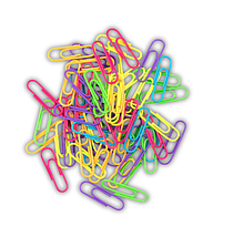 Скріпки Deli 0053 мікс 29мм, круглі, кольорові, 200 шт/упаковка, Набір скріпок, Скріпки кольорові, фото 2